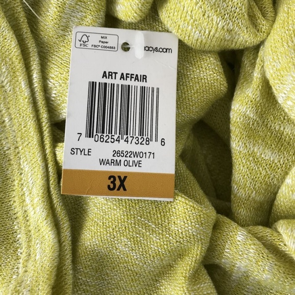 STYLE & CO. Sz 3x Shirt Green Plus Size Blouse - Picture 8 of 8